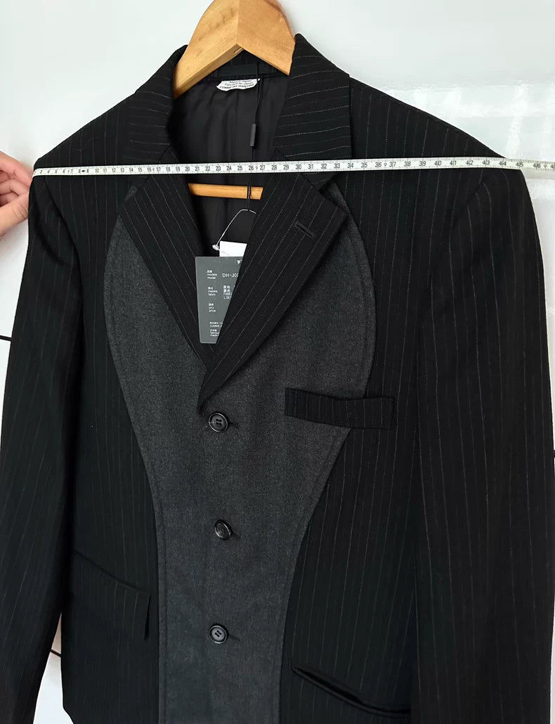 CDG Homme Deux Wool Suit Jacket Black M