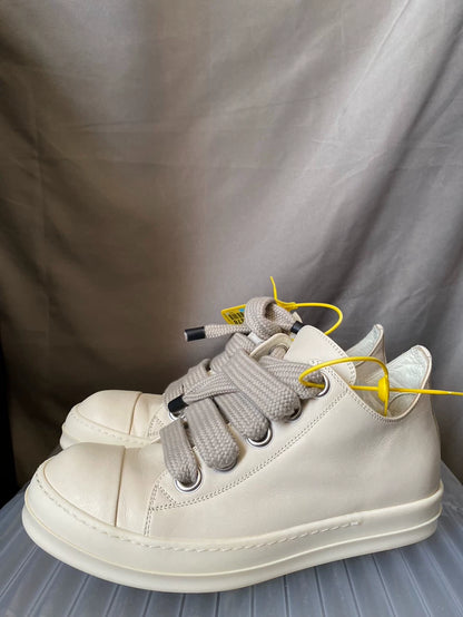 Rick Owens 24SS Low-Top White Sneakers-yf