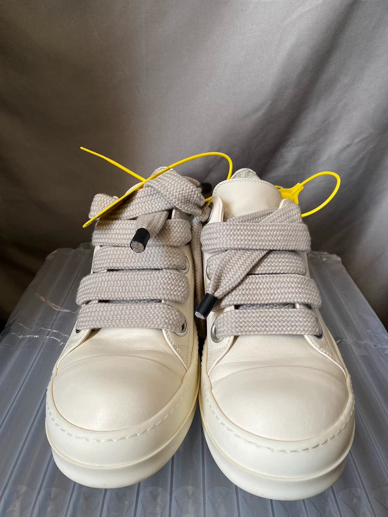 Rick Owens 24SS Low-Top White Sneakers-yf