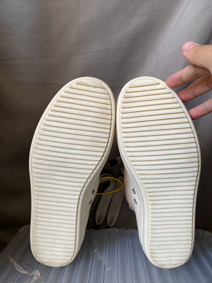 Rick Owens 24SS Low-Top White Sneakers-yf