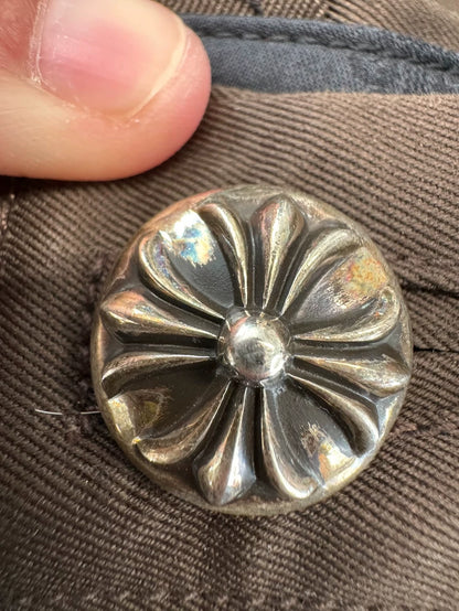 Chrome Hearts Black Orange Double Knee Cargo Pants TS Same Style-yf