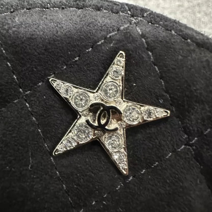 Chanel Black Suede Round Bag