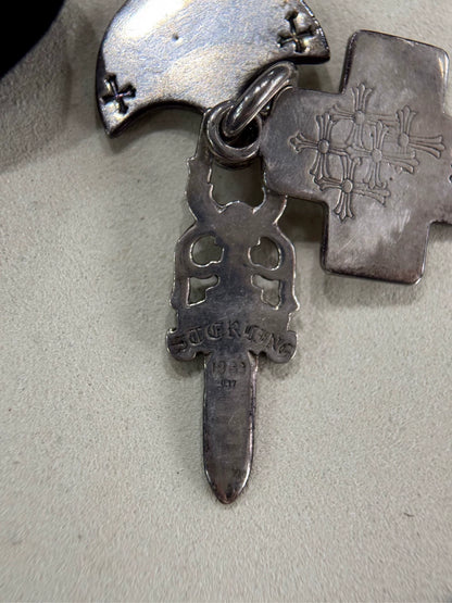 Chrome Hearts Three-Element White Diamond Pendant-yf