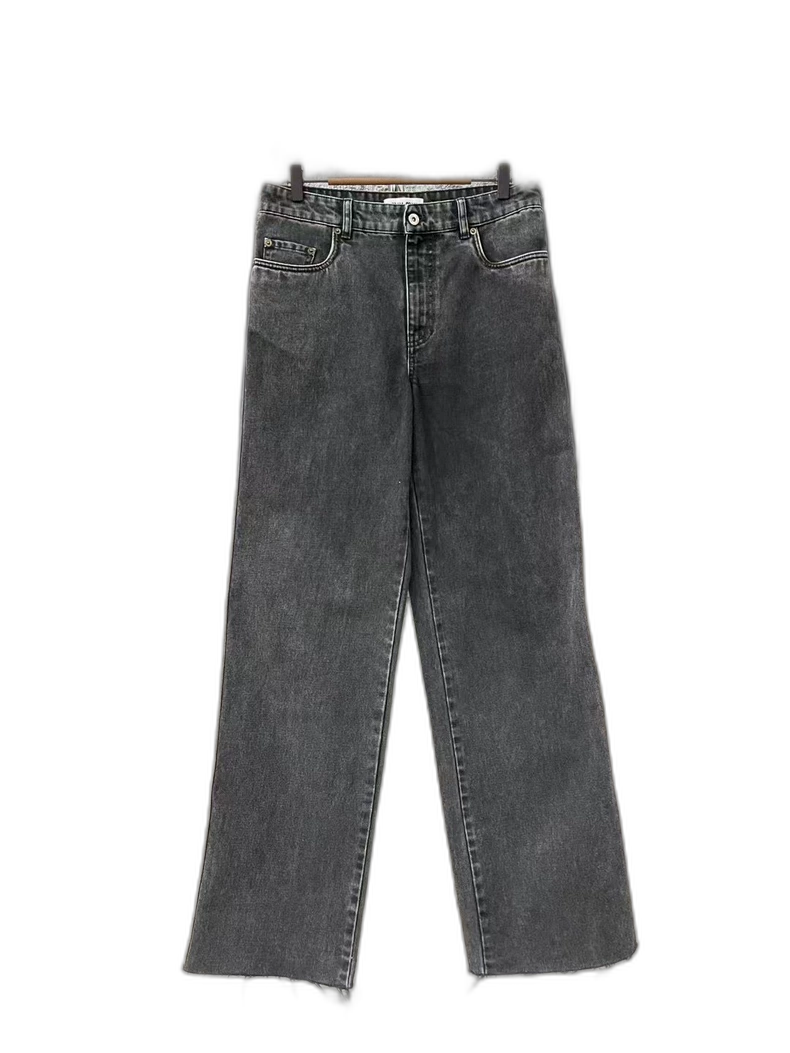 Grey Denim Pants by miumiu