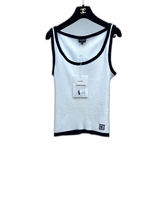 Chanel Knitted Vest in Black and White