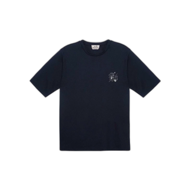 Hermes Logo Print Short Sleeve T-Shirt