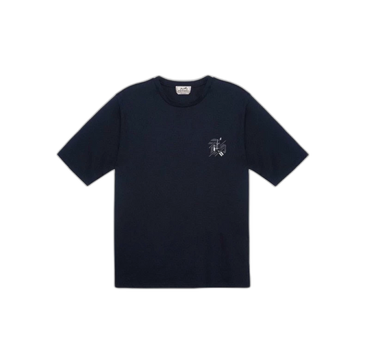 Hermes Logo Print Short Sleeve T-Shirt