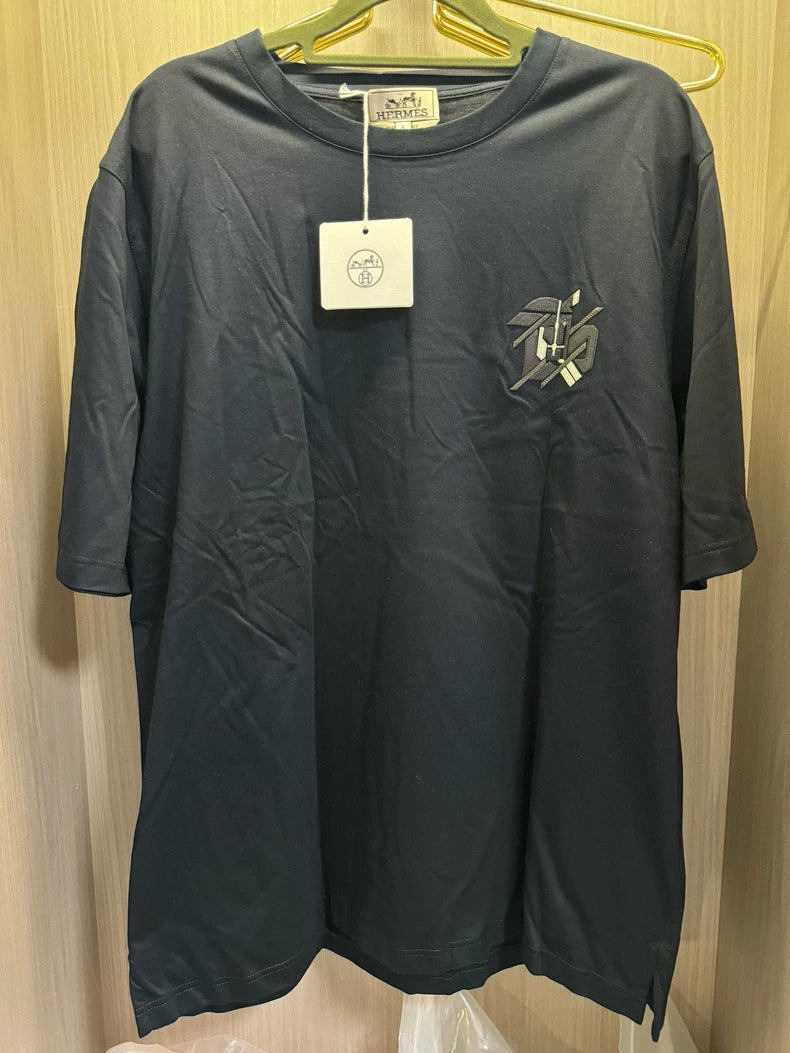 Hermes Logo Print Short Sleeve T-Shirt