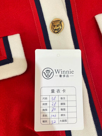 Gucci Tiger Button Wool Coat