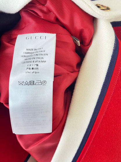 Gucci Tiger Button Wool Coat