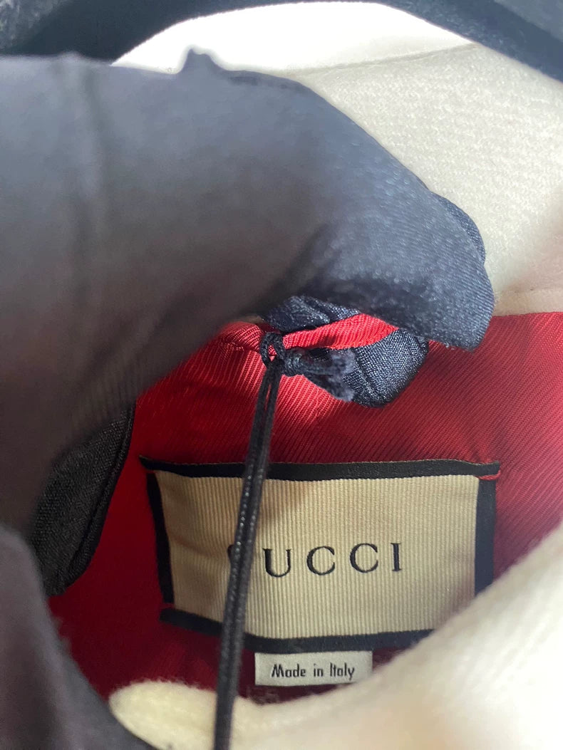 Gucci Tiger Button Wool Coat