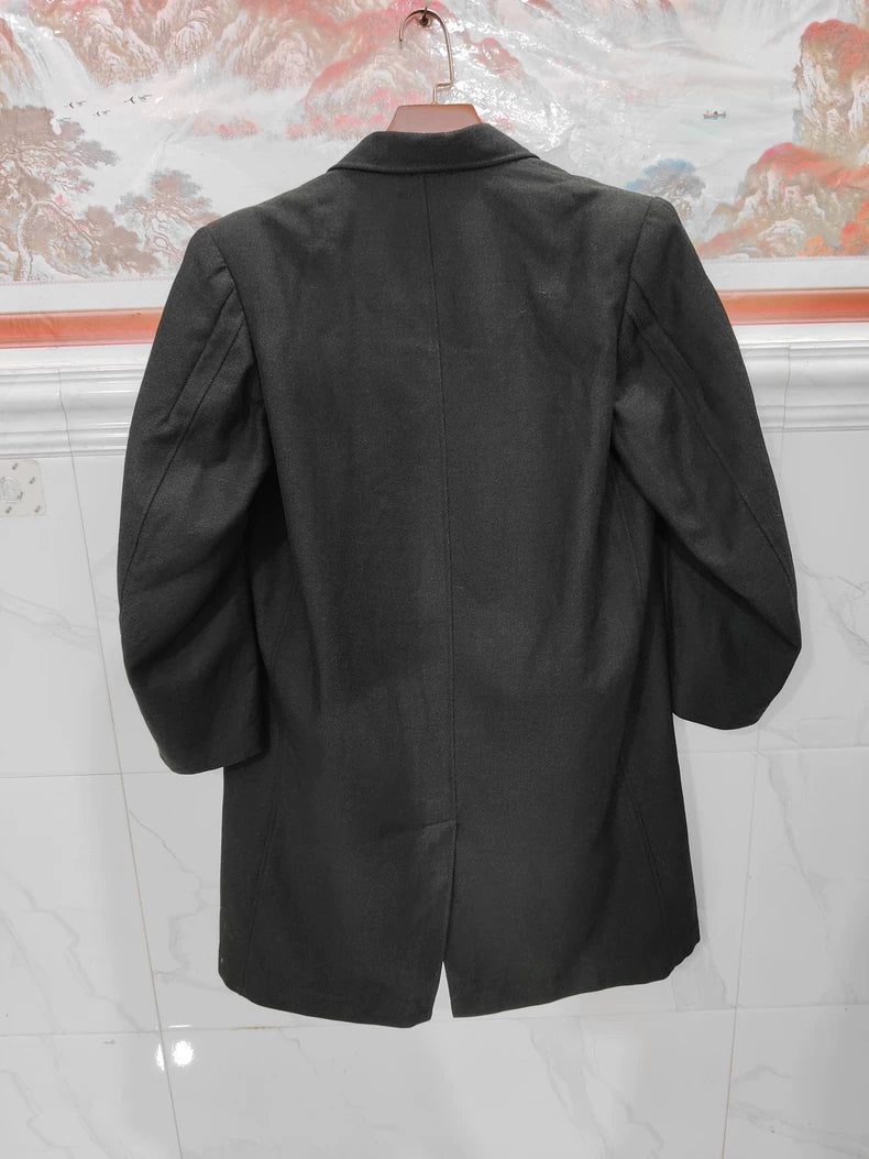 Vintage Dior Black Wool Long Coat