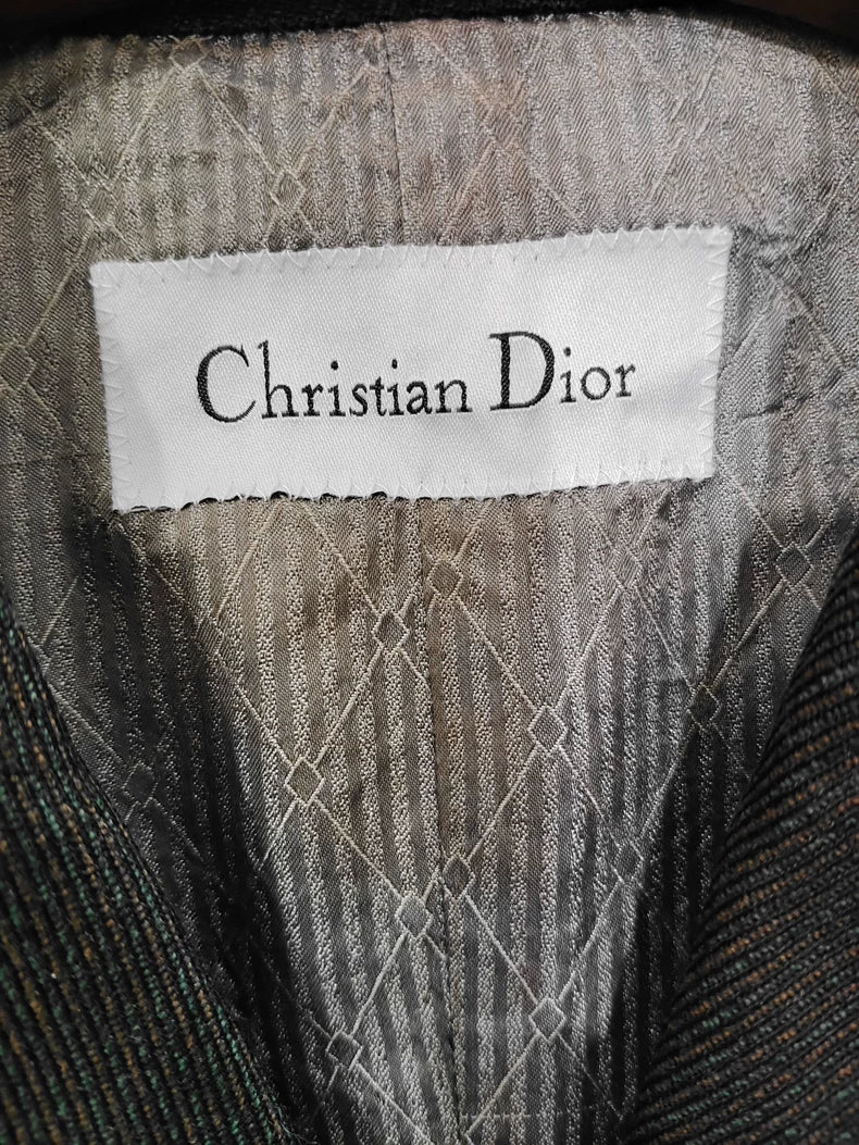 Vintage Dior Black Wool Long Coat