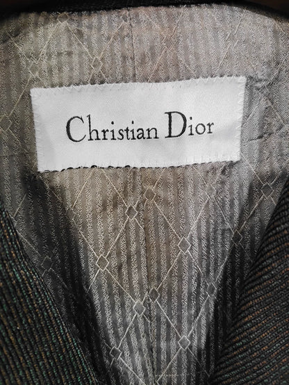 Vintage Dior Black Wool Long Coat