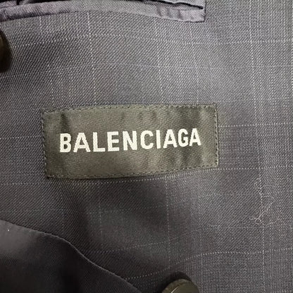 Balenciaga Plaid Wool Coat Size 44