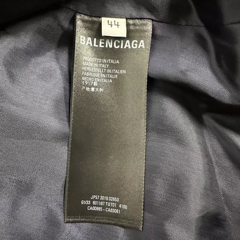 Balenciaga Plaid Wool Coat Size 44