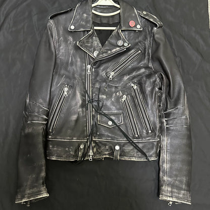 Amiri Vintage Biker Jacket with Vampire Design