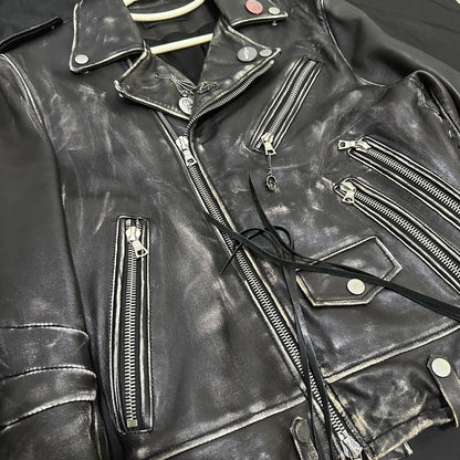 Amiri Vintage Biker Jacket with Vampire Design