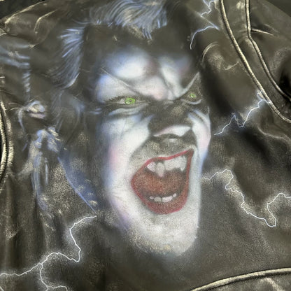 Amiri Vintage Biker Jacket with Vampire Design