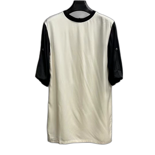 Chanel Black and White Logo Long Sleeve Dress