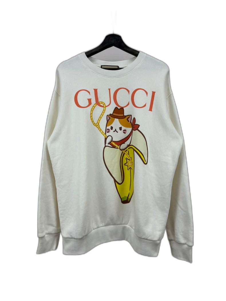 Gucci White Banana Cat Hoodie