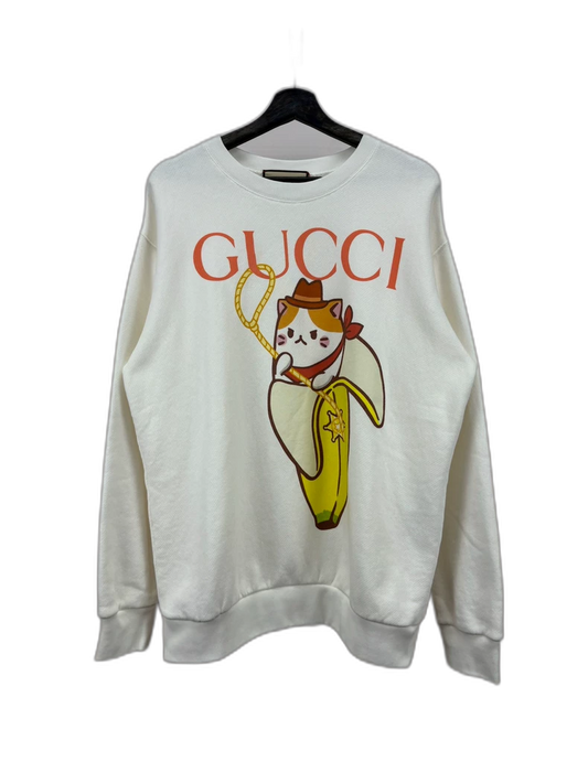 Gucci White Banana Cat Hoodie