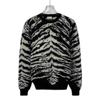 Saint Laurent Black and White Knit Sweater