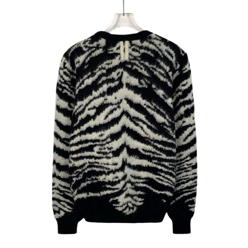 Saint Laurent Black and White Knit Sweater