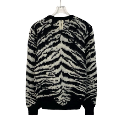 Saint Laurent Black and White Knit Sweater