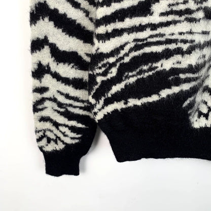 Saint Laurent Black and White Knit Sweater