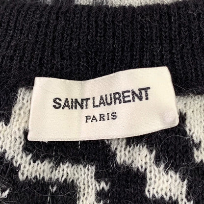 Saint Laurent Black and White Knit Sweater