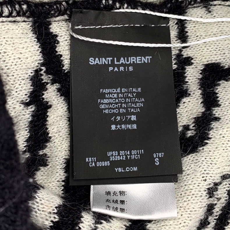 Saint Laurent Black and White Knit Sweater