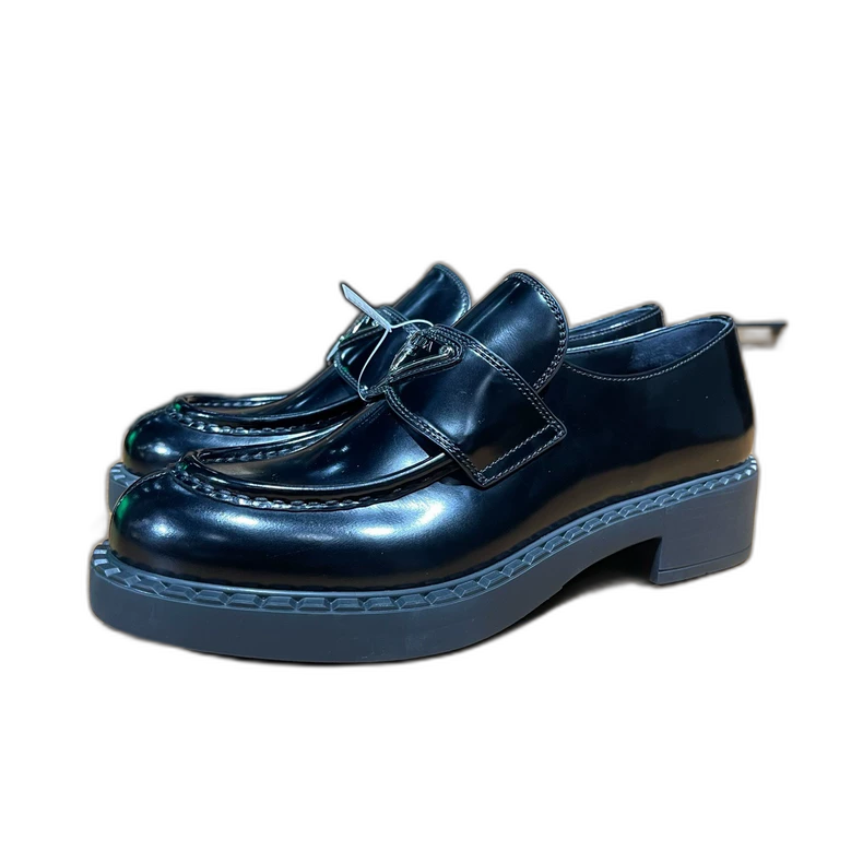 Prada Glossy Leather Loafers