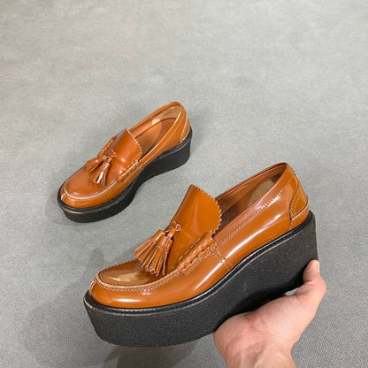 Celine Caramel Thick-Footbed Loafers