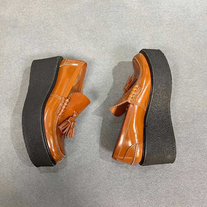 Celine Caramel Thick-Footbed Loafers