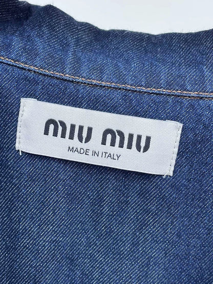 miumiu Denim Short Sleeve Top