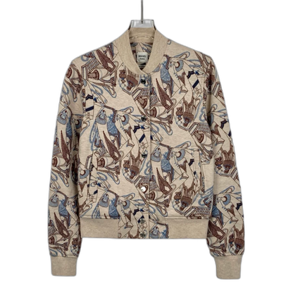 Hermes Brown Print Cotton Jacket
