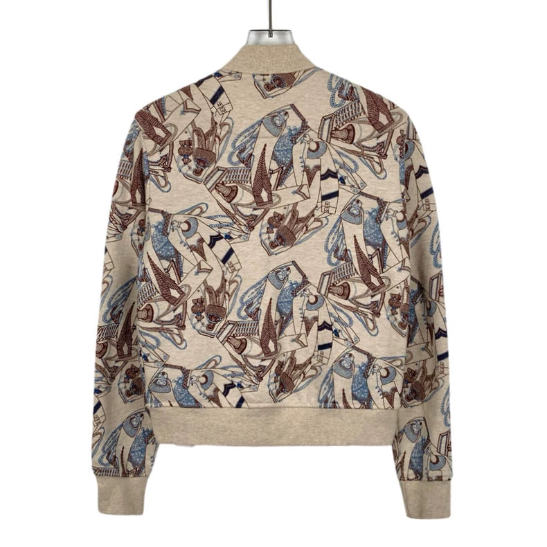 Hermes Brown Print Cotton Jacket