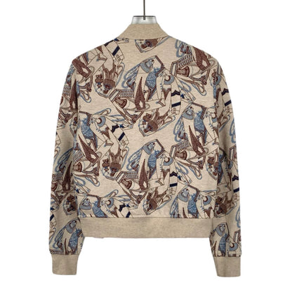 Hermes Brown Print Cotton Jacket