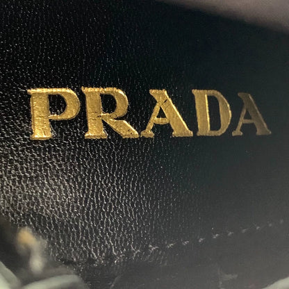 Prada Black Suede Knee-High Heeled Boots