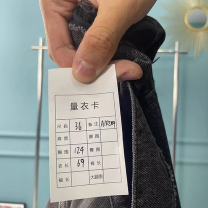 Balenciaga Distressed Logo Denim Jacket