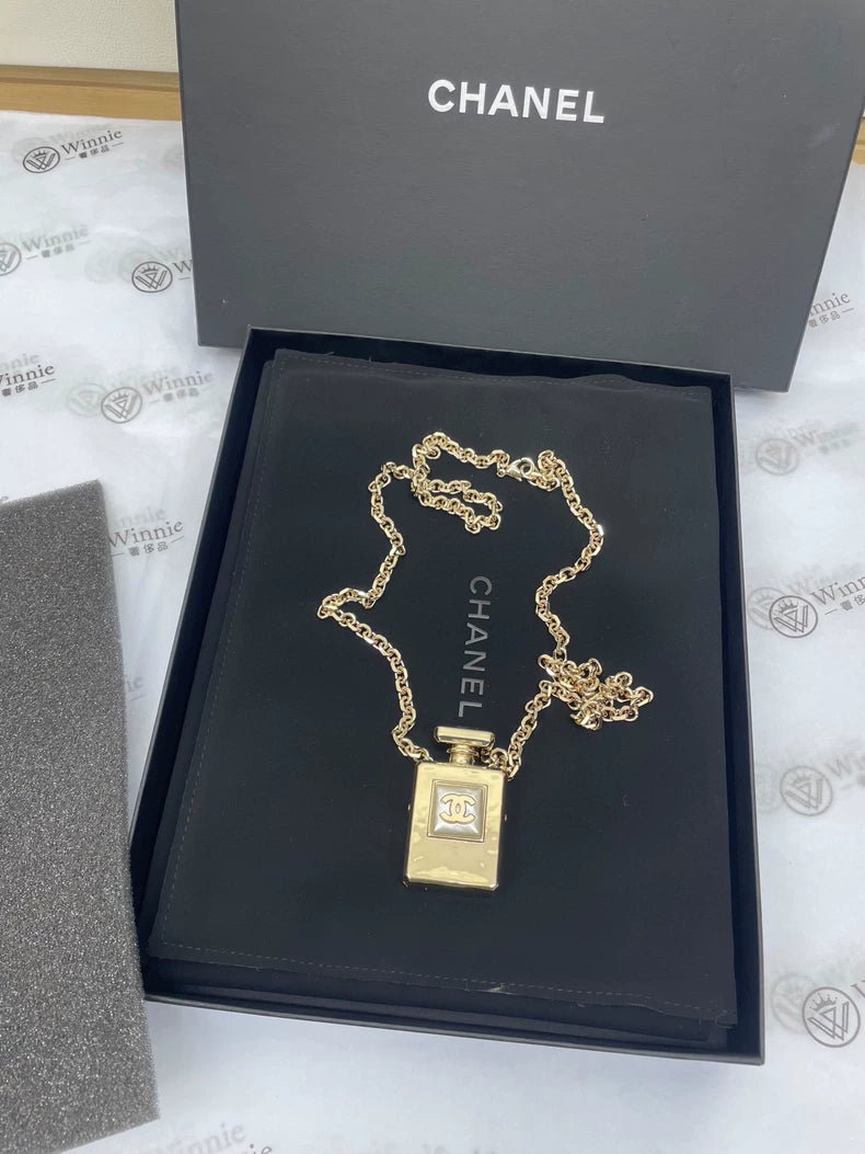 Chanel Perfume Bottle Necklace