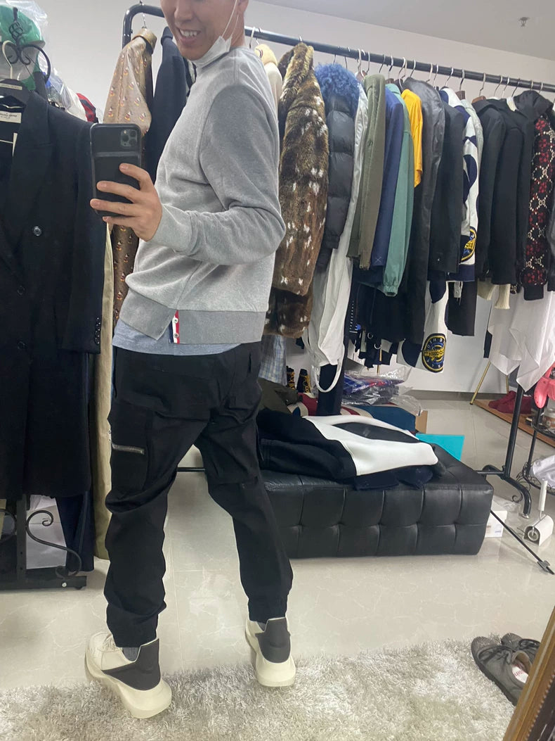 Rick Owens Men's Black Cargo Pants