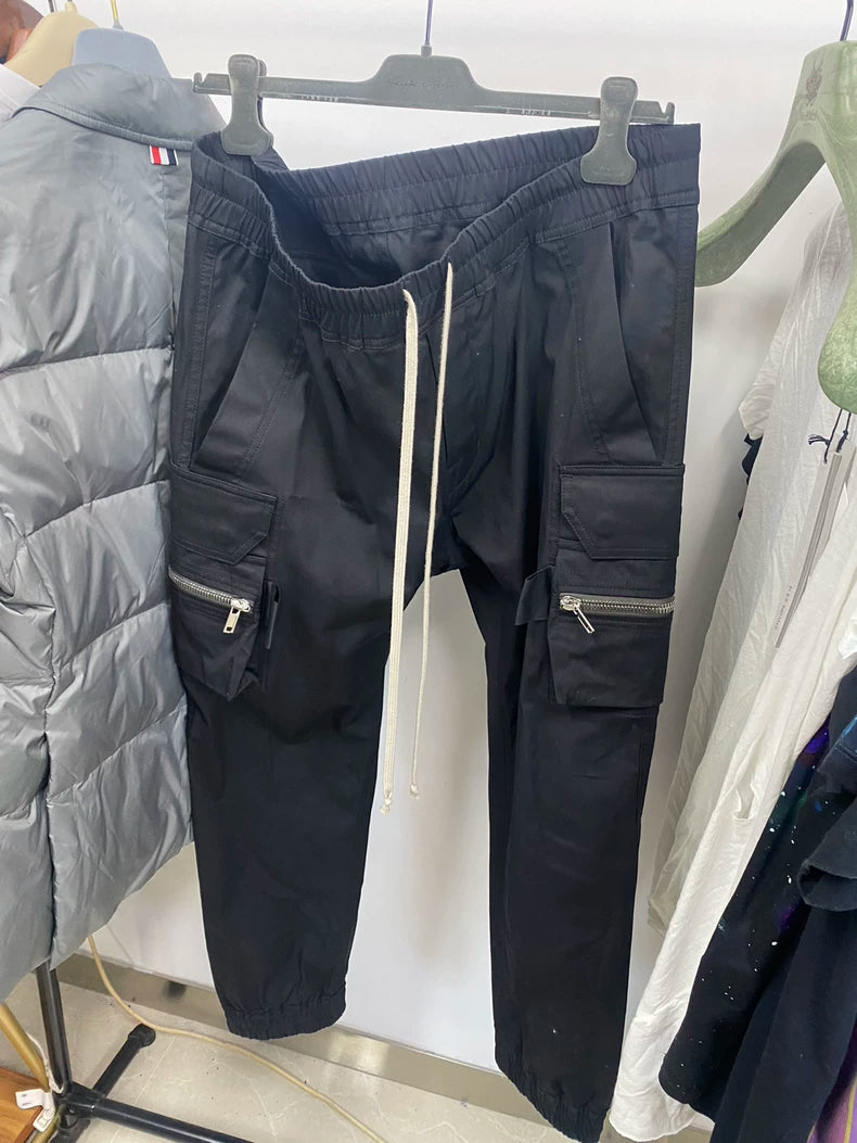 Rick Owens Men's Black Cargo Pants