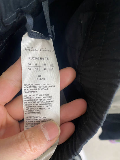 Rick Owens Men's Black Cargo Pants