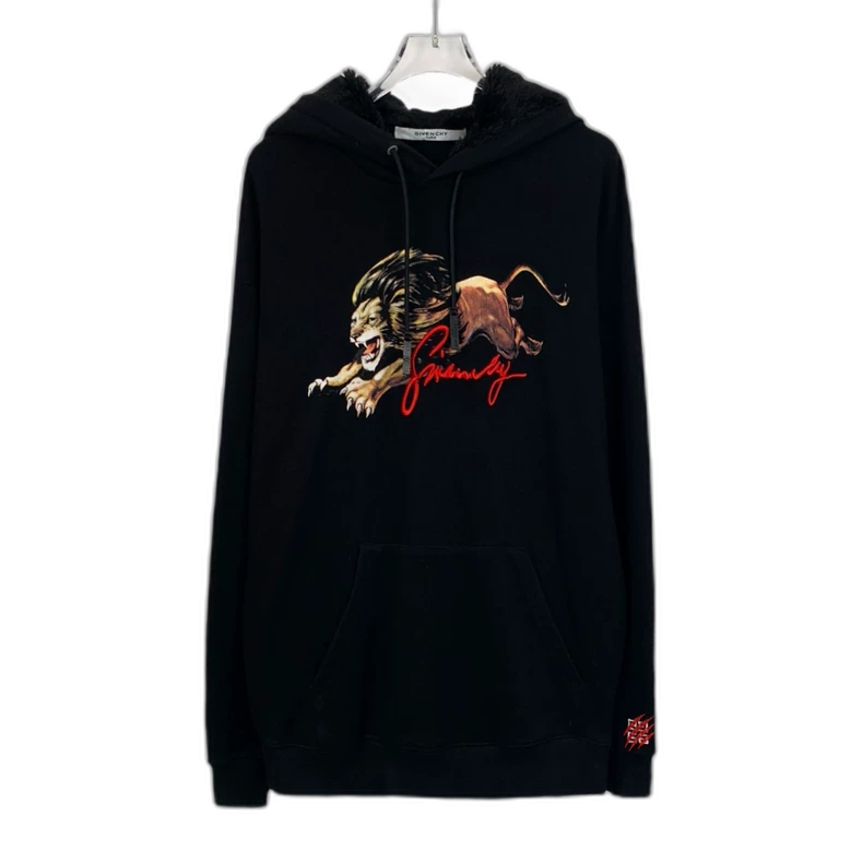 Givenchy Black Tiger Print Hoodie M