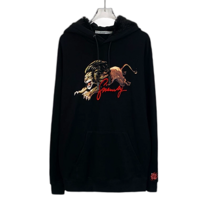 Givenchy Black Tiger Print Hoodie M