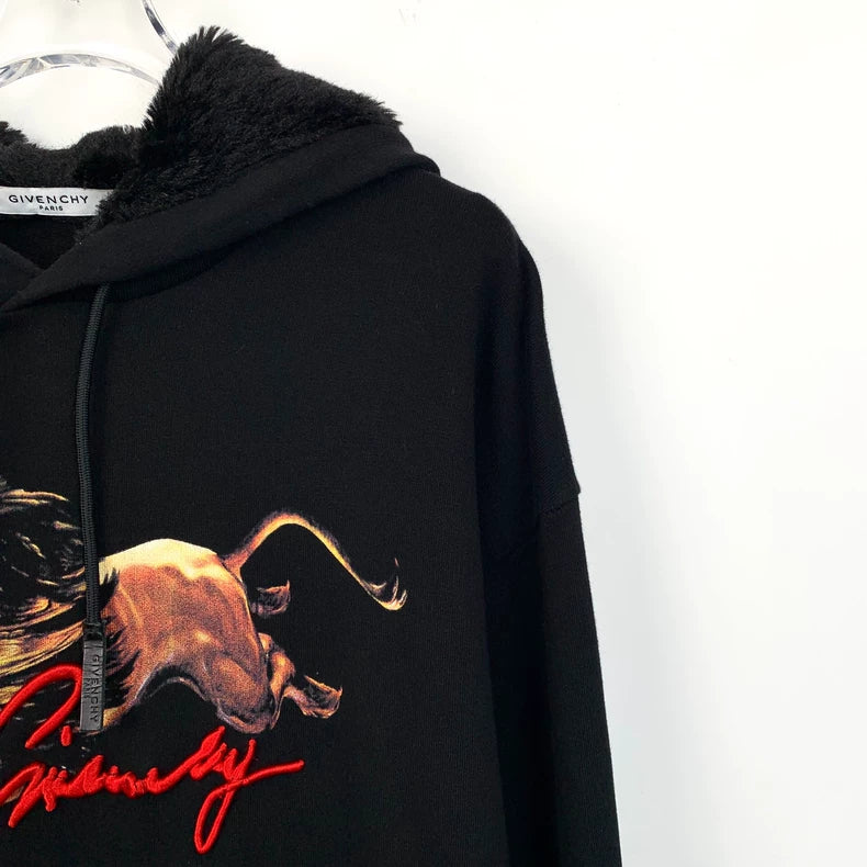 Givenchy Black Tiger Print Hoodie M