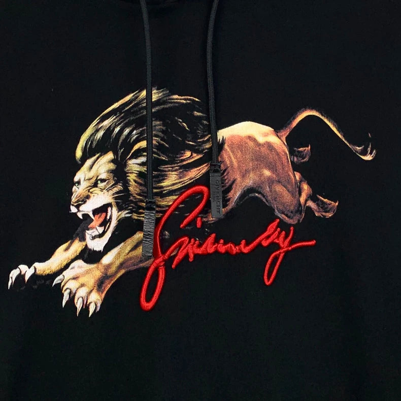 Givenchy Black Tiger Print Hoodie M