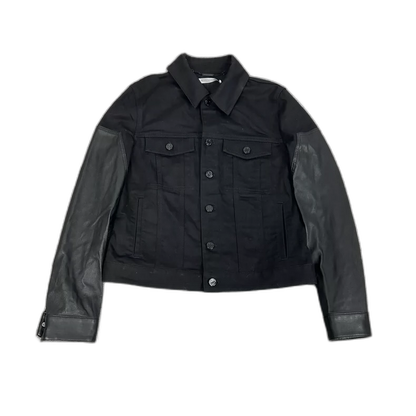 Givenchy Denim Jacket with Leather Sleeves